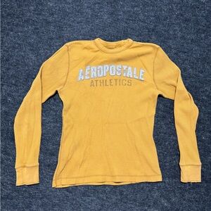 Aeropostale Golden Yellow Ribbed Thermal Top